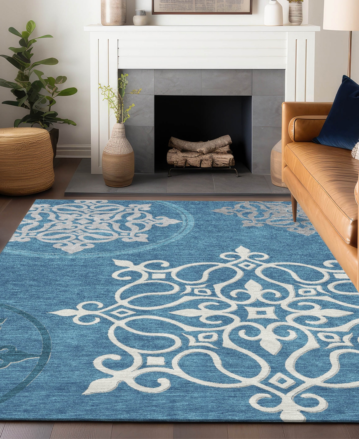 Addison Chantille Acn874 5'x7'6 Area Rug In Teal