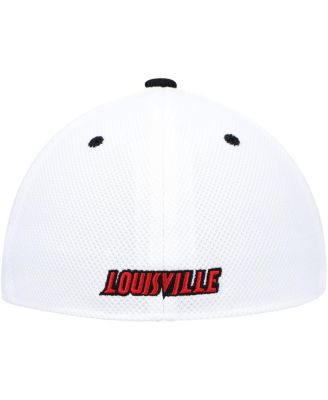 Men's White, Black Louisville Cardinals On-Field Baseball Fitted Hat