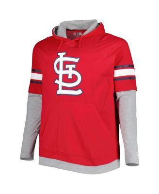 Men's Red St. Louis Cardinals Big and Tall Twofer Pullover Hoodie