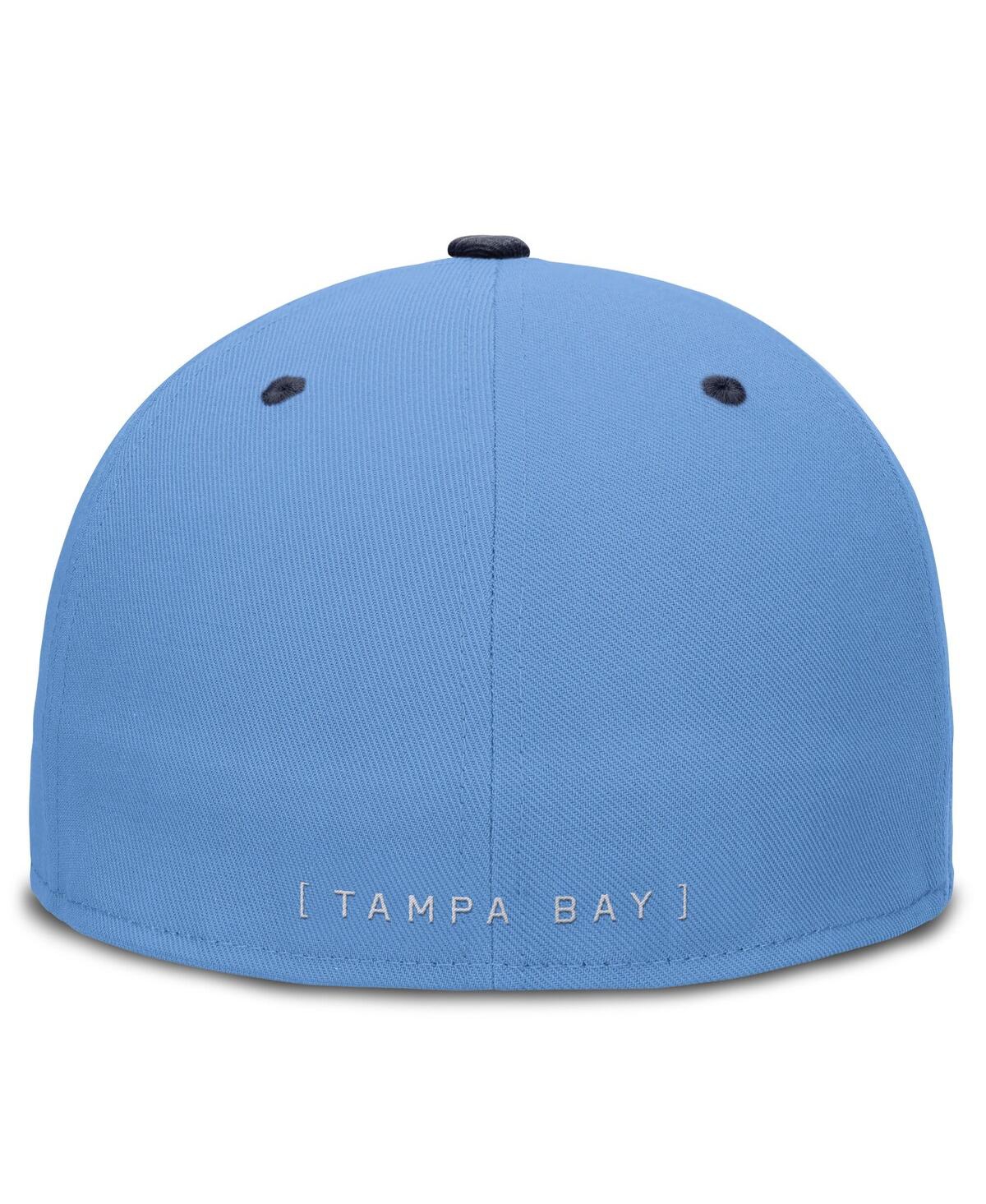 Nike Men's Light Blue/navy Tampa Bay Rays True Primetime Two-tone Performance Fitted Hat In Light Blue,navy