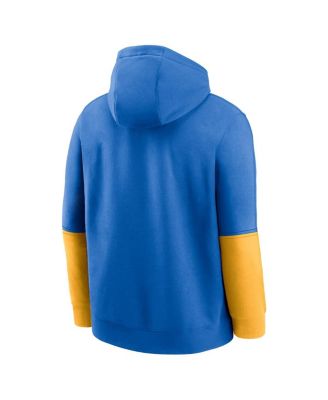 Men's Blue/Gold UCLA Bruins 2024 Sideline Club Pullover Hoodie