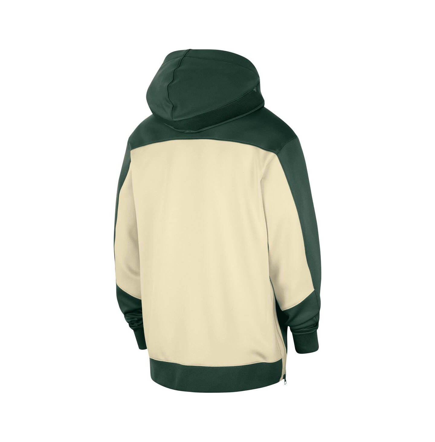 Мужское худи Nike Hunter Green Milwaukee Bucks Authentic On-Court Showtime Performance Full-Zip — фото 3