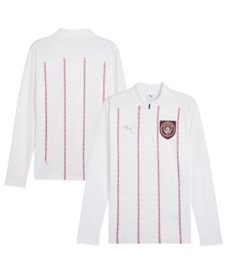 Puma - Men's&nbsp;White Manchester City 2024/25 Pre-Match Quarter-Zip Top