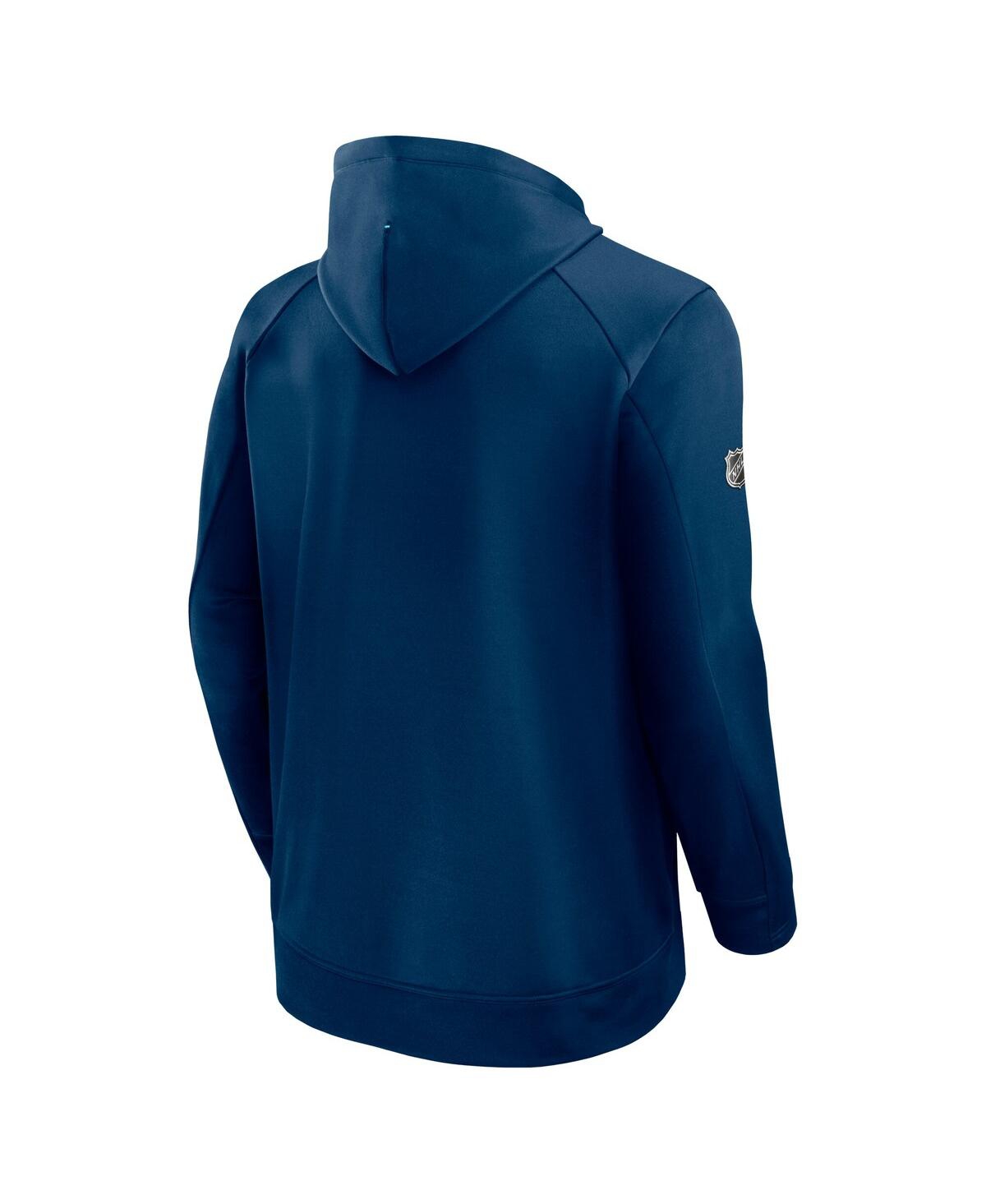 Fanatics Men's Deep Sea Blue Seattle Kraken Authentic Pro Rink Fleece Pullover Hoodie In Navy