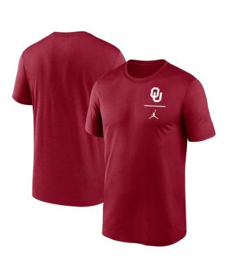 Jordan - Men's Crimson Oklahoma Sooners Primary Logo Legend Performance T-shirt
