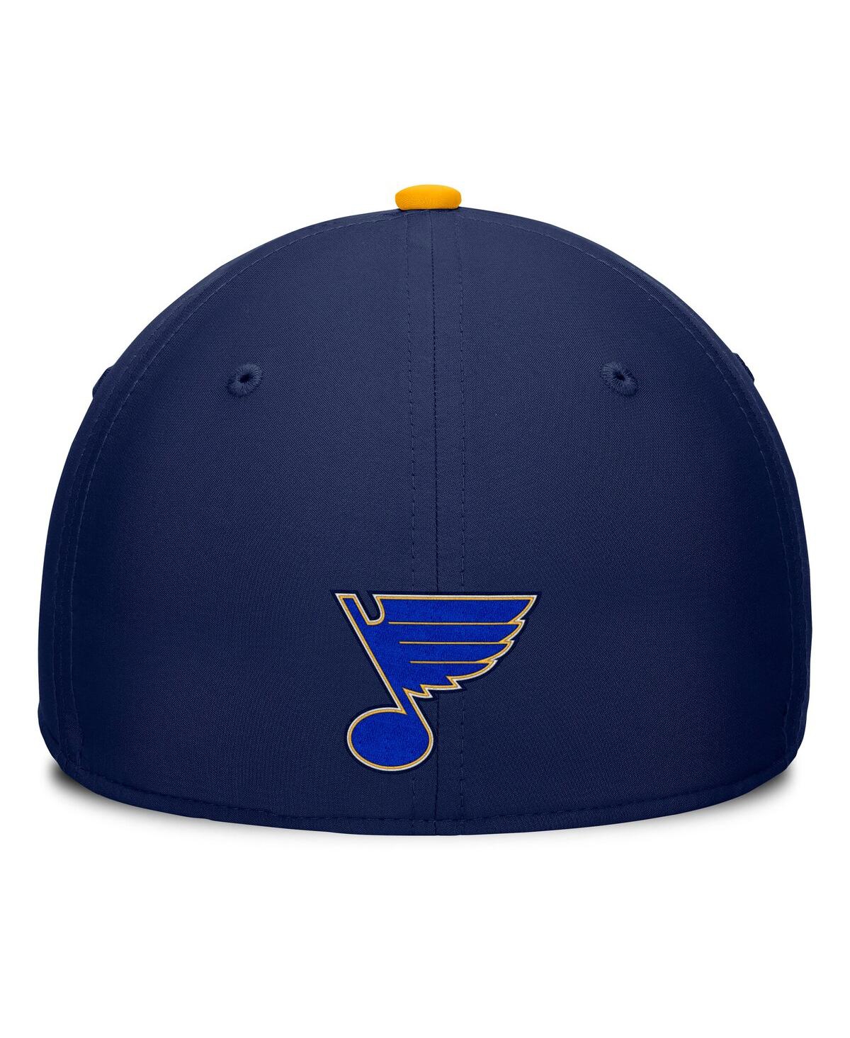 Fanatics Men's Navy/gold St. Louis Blues Authentic Pro Rink Team Code Flex Hat In Navy,gold