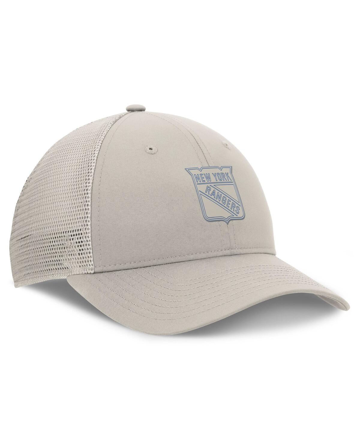 Fanatics Women's Tan New York Rangers Authentic Pro Road Trucker Adjustable Hat In Tan