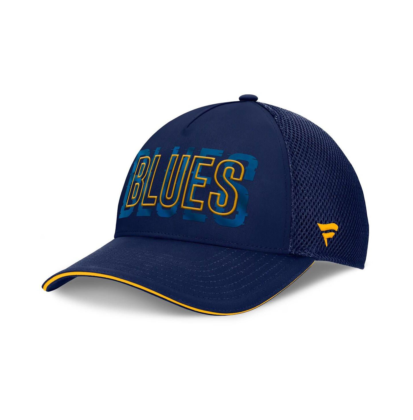 Мужская кепка Fanatics Navy St. Louis Blues Fundamental Flex Hat — фото 3