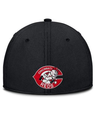 Men's Black/Red Cincinnati Reds Rise Swoosh Performance Flex Hat