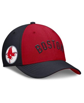 Nike - Men's Navy/Red Boston Red Sox Rise Swoosh Performance Flex Hat