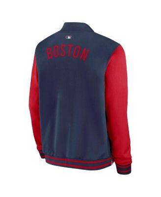 Men's Navy/Red Boston Red Sox Authentic Collection Dugout Full-Zip Bomber Jacket