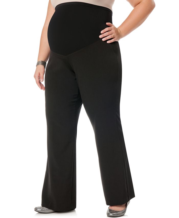Motherhood Maternity Plus Size Bootcut Stretch Dress Pants - Macy's