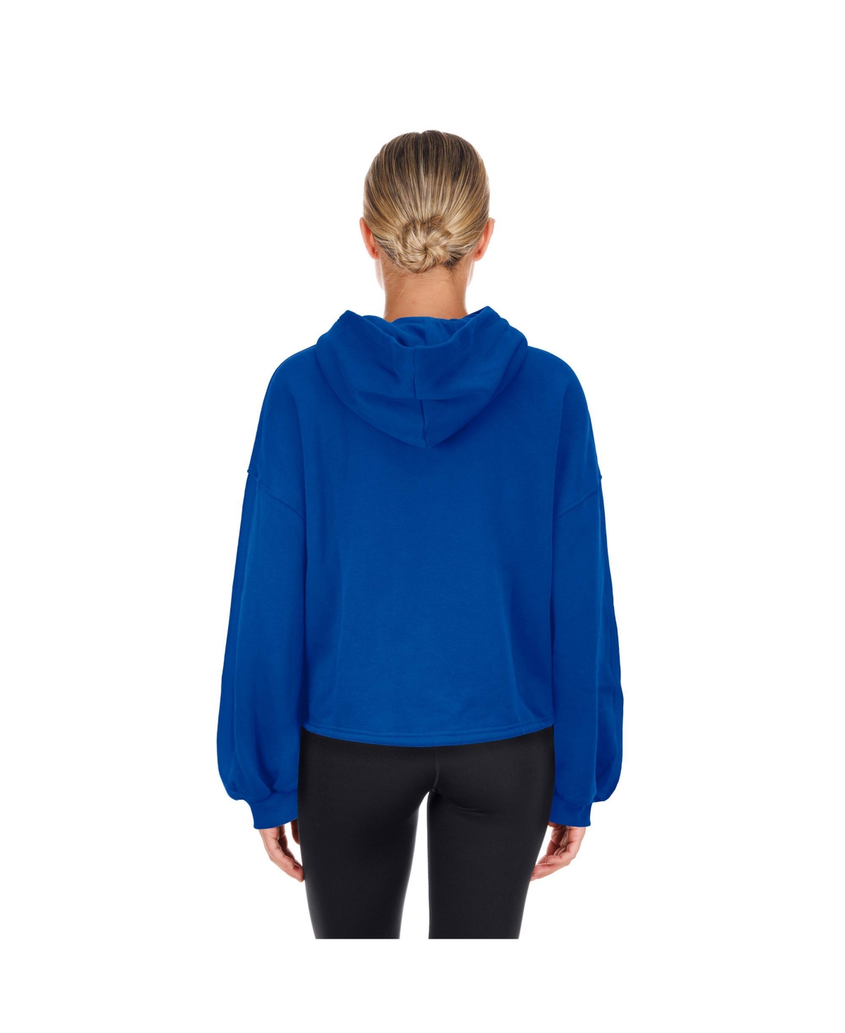 NEW ERA WOMEN'S BLUE SACRAMENTO KINGS 2024/25 CITY EDITION CROPPED PULLOVER HOODIE 