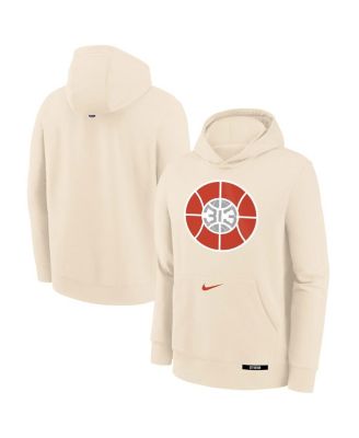 Nike - Big Boys and Girls Tan Detroit Pistons 2024/25 City Edition Club Fleece Pullover Hoodie
