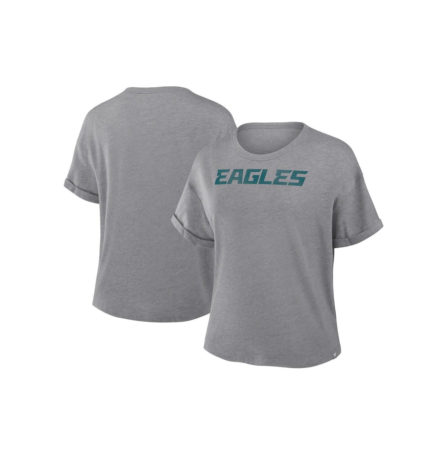 Женская футболка Fanatics Heather Gray Philadelphia Eagles Tri-Blend — фото 1