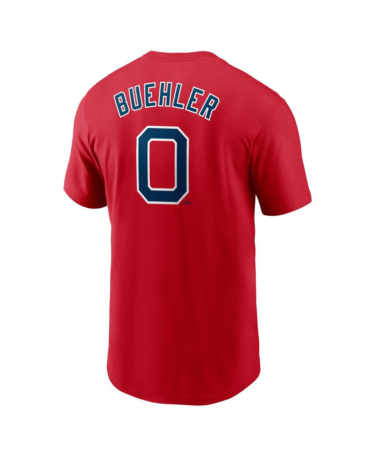 Nike Men's Walker Buehler Red Boston Red Sox Fuse Name Number T-shirt In Red