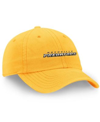 Men's Gold Nashville Predators Wordmark Core Fundamental Adjustable Hat