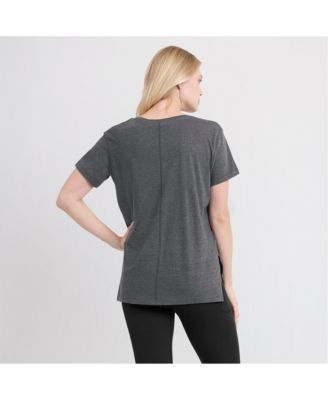 Women's Heather Charcoal Detroit Tigers Authentic Collection Early Work Tri-Blend T-shirt