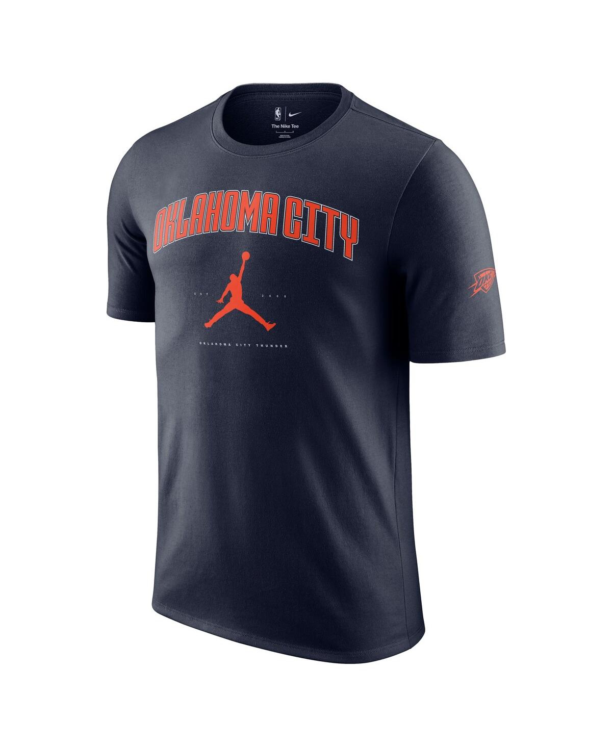 JORDAN MEN'S AND WOMEN'SÂ NAVY OKLAHOMA CITY THUNDER ESSENTIAL CITIES T-SHIRT 
