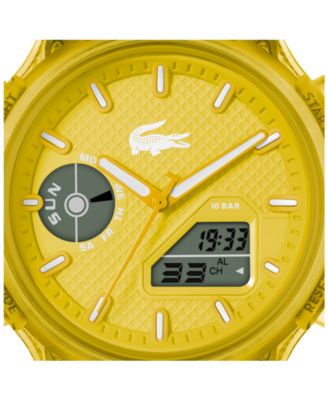 Men's LC33 Yellow Silicone Strap Watch, 45mm