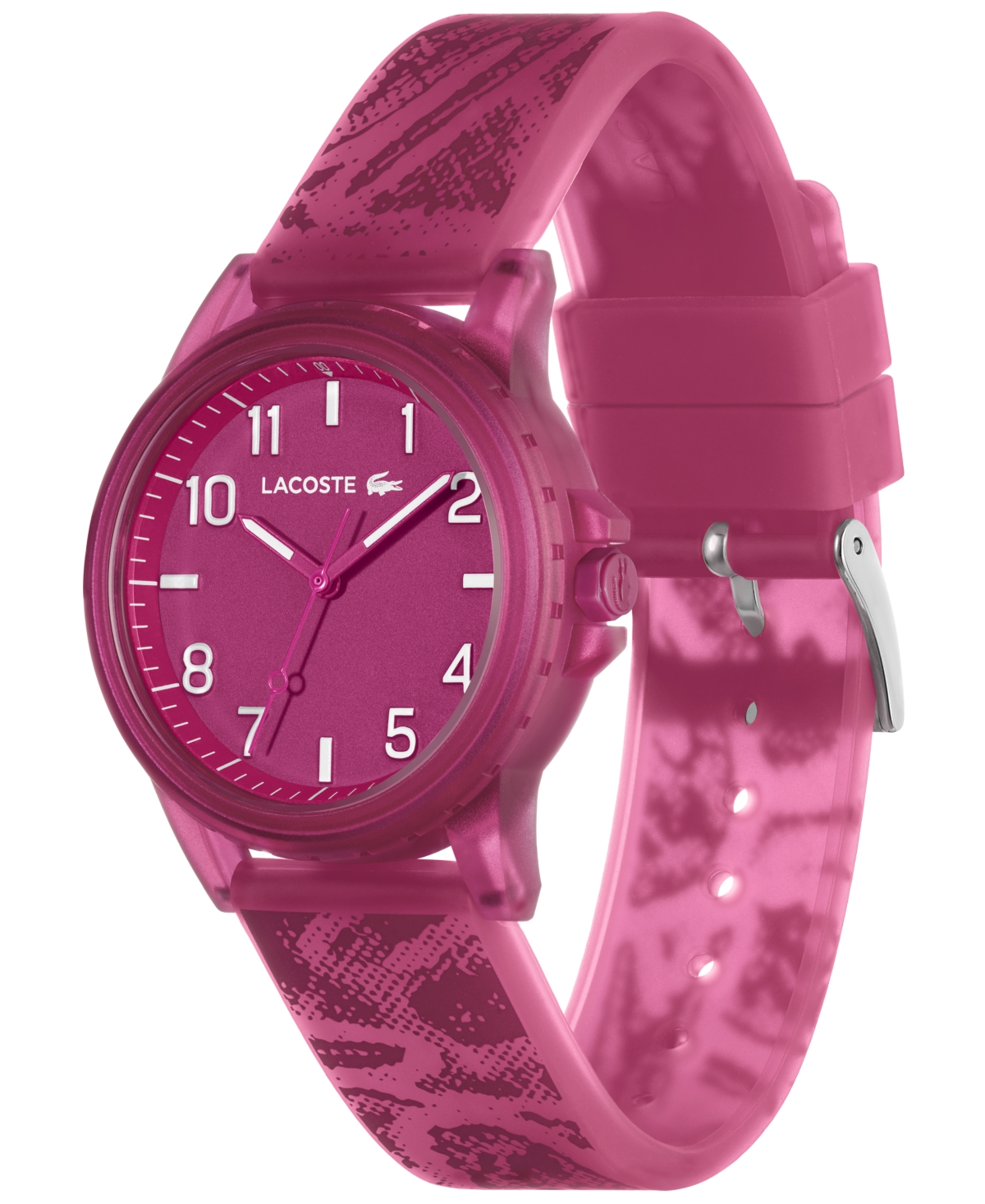 Lacoste Kid's Rider Pink Silicone Strap Watch, 36mm In Pink