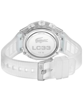 Men's LC33 Clear Silicone Strap Watch, 45mm