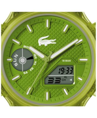 Men's LC33 Green Silicone Strap Watch, 45mm