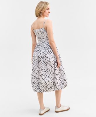 Women's Smocked Bubble-Hem Midi Dress, Exclusively at Macy's