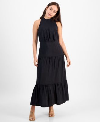 Sam Edelman - Women's High-Neck Tiered Sleeveless Dress