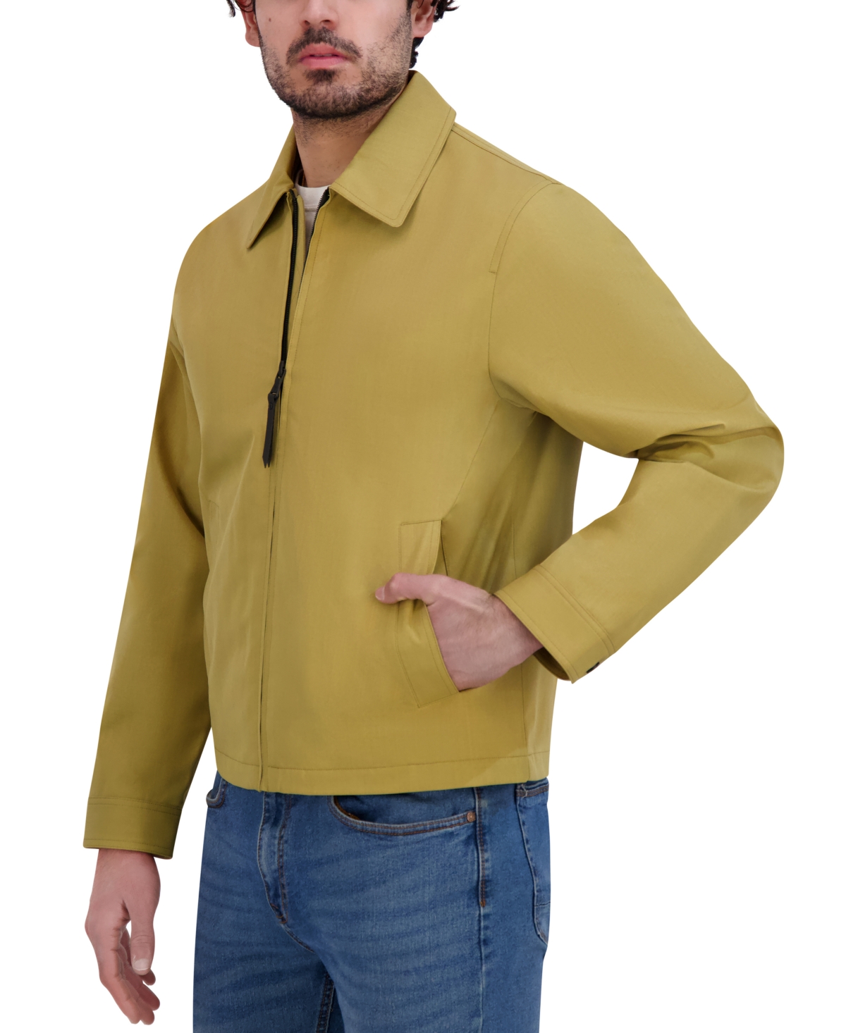 Robert Graham Men's Textured Full-zip Water-resistant Jacket In Gold