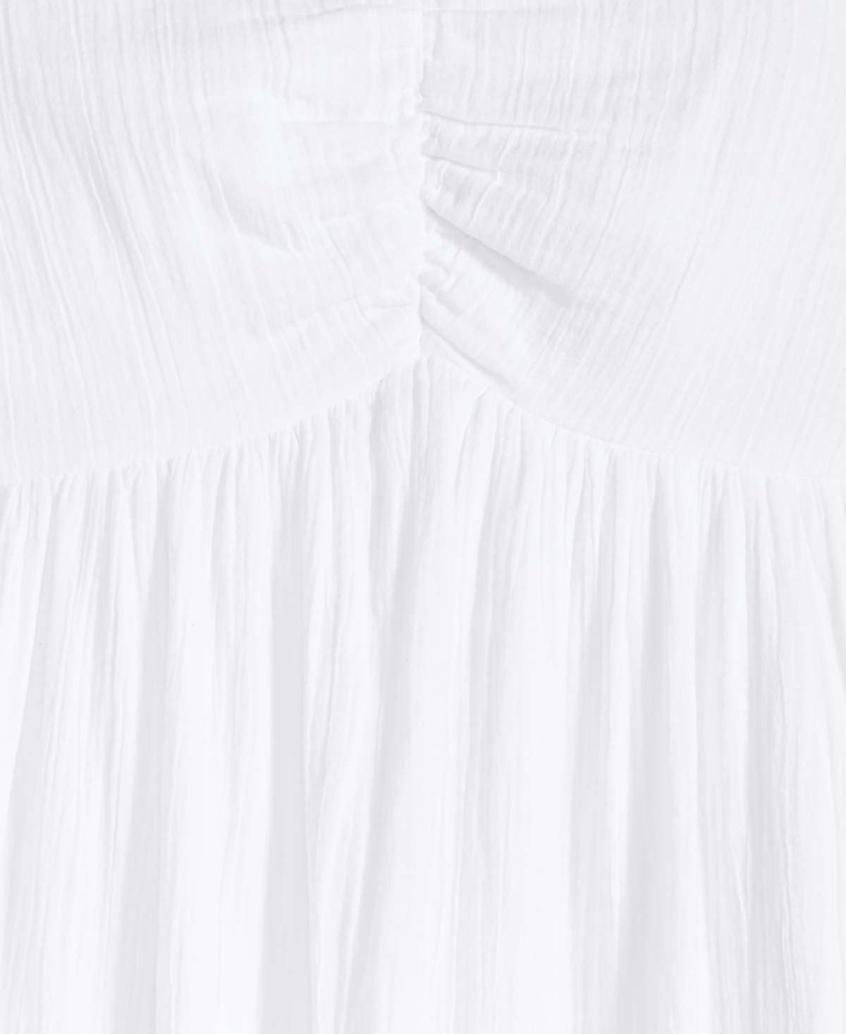 On 34th Women's Gauze Double V-neck Empire Midi Dress, Exclusively At Macy's In Bright White