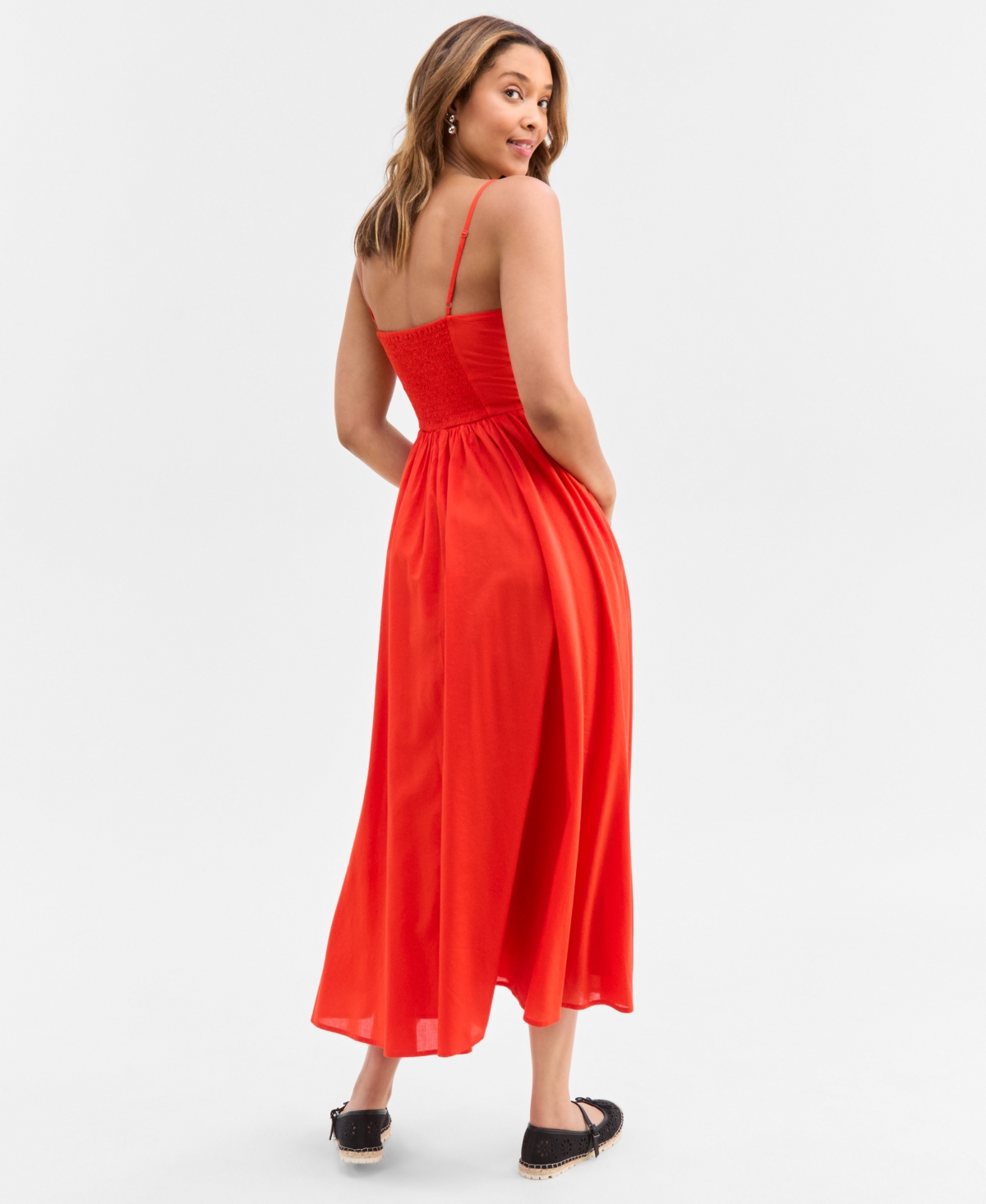 On 34th Women's Square-neck Maxi Dress, Exclusively At Macy's In Fiery Red