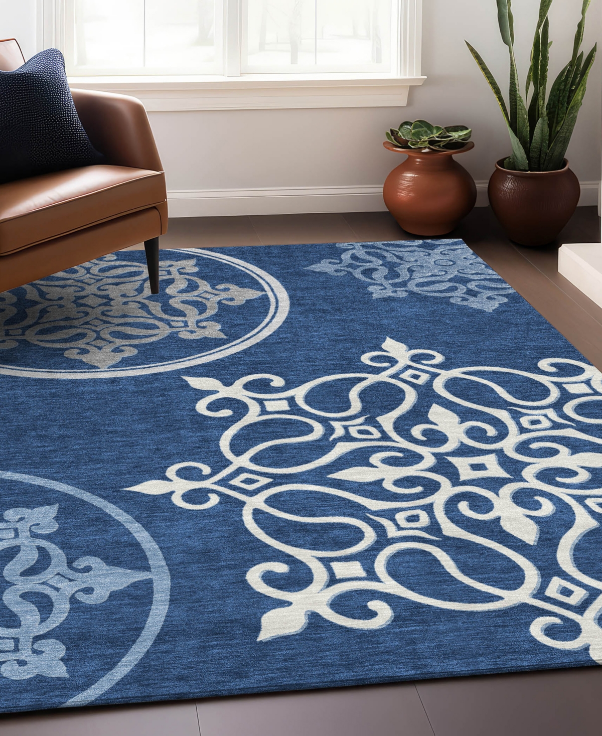 Addison Chantille Acn874 8'x10' Area Rug In Navy