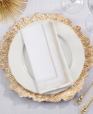 Elegant Embroidery Detail Napkin, Set of 4