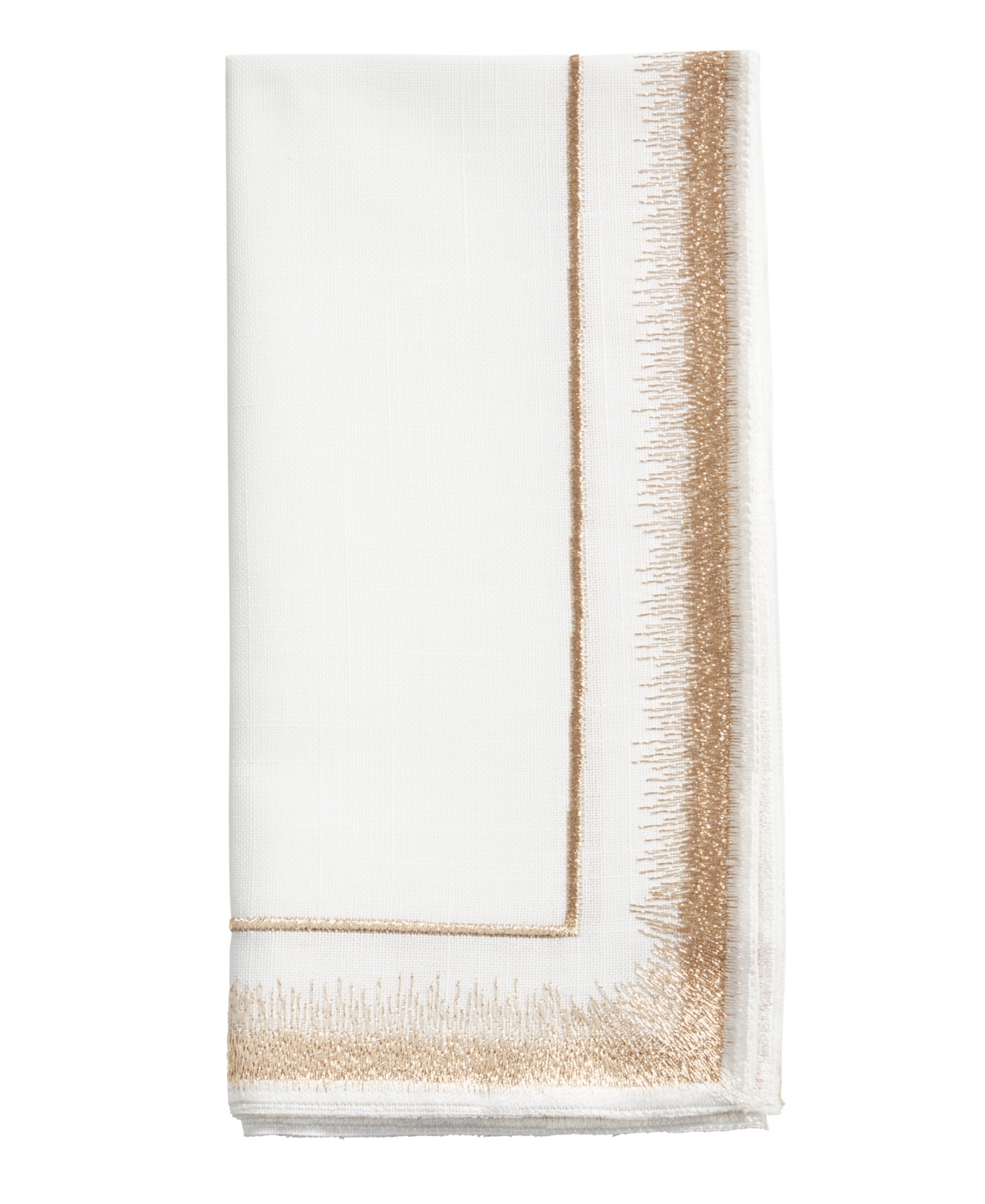 Saro Lifestyle Elegant Embroidery Detail Napkin, Set Of 4 In Gold