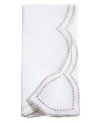 Embroidered Polka Dot Napkin, Set of 4