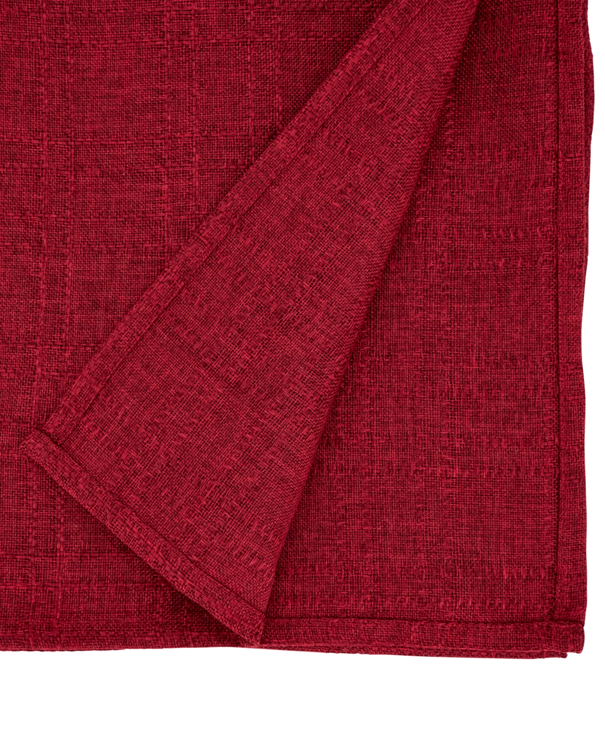 Shop Saro Lifestyle Refined Stitched Plaid Tablecloth, 65" X 160" In Burgundy