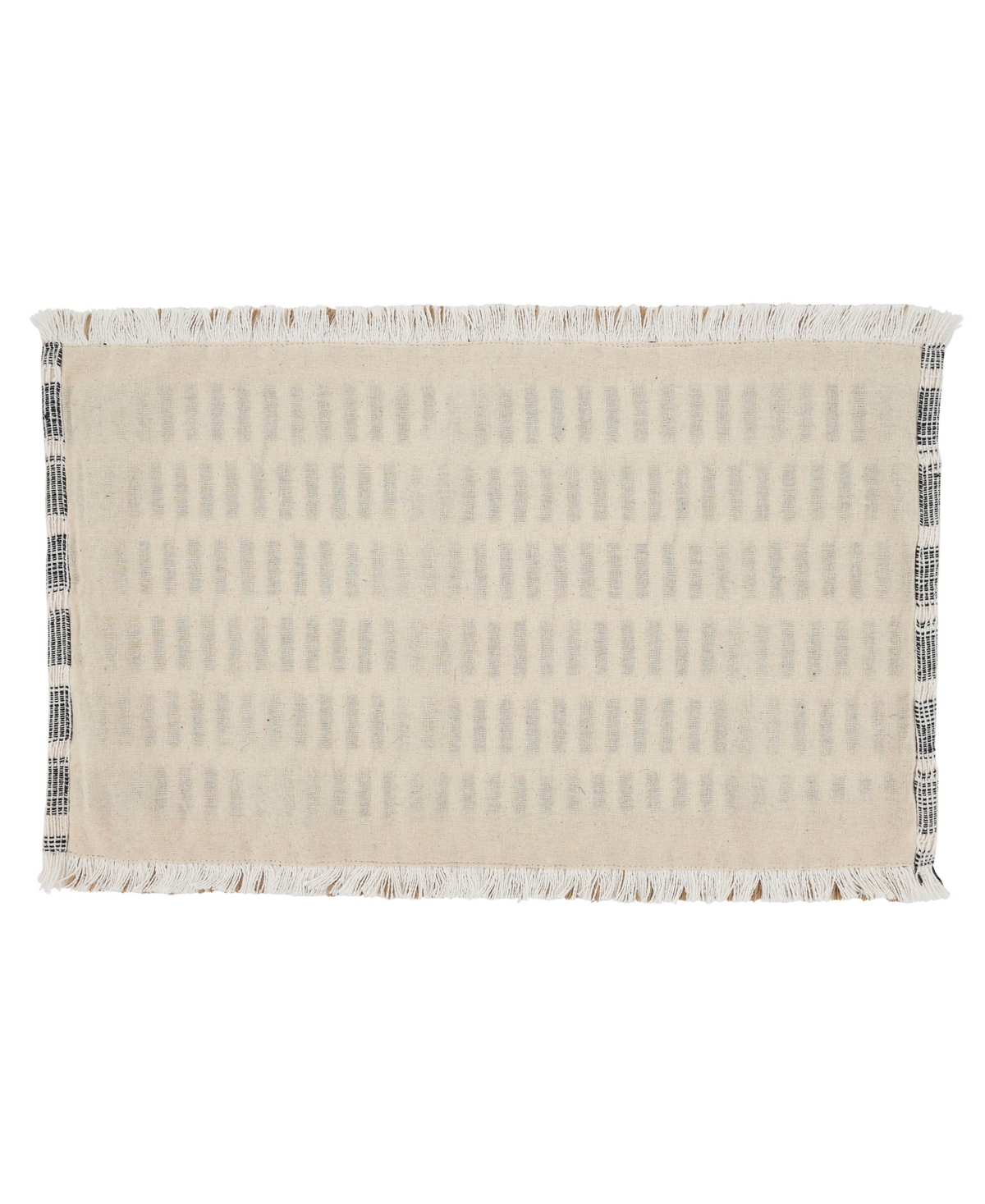 Saro Lifestyle Textured Weave Placemat, Set Of 4 In Black,natural