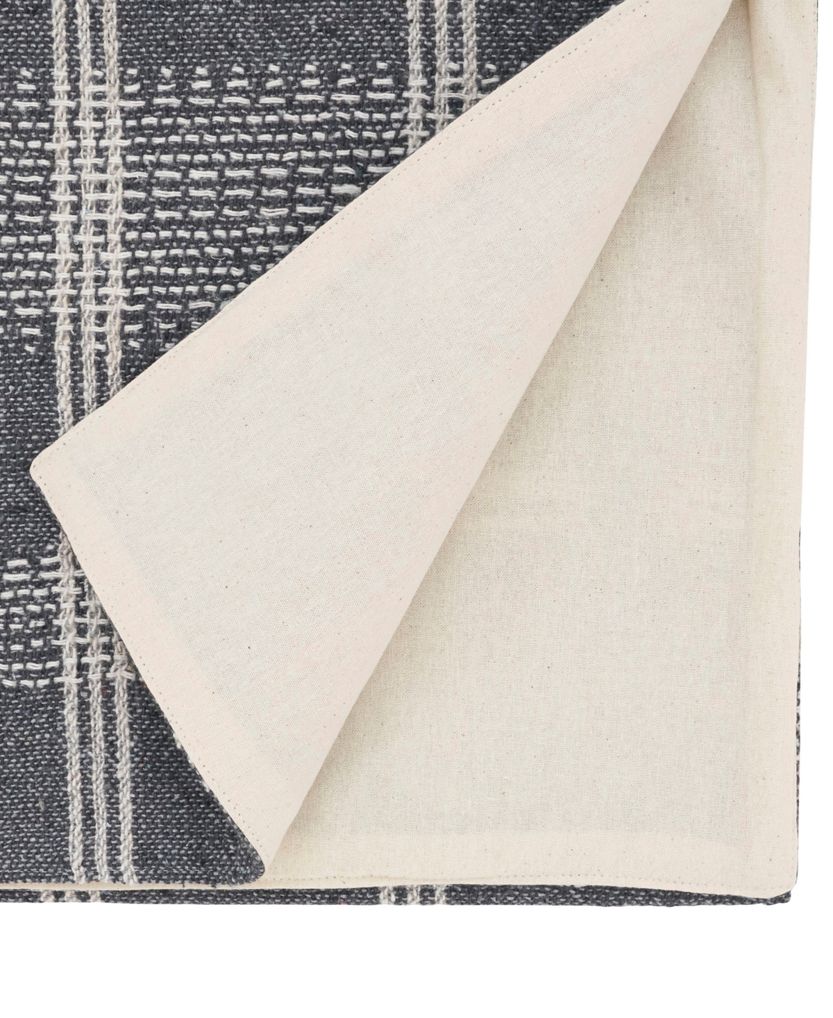 Saro Lifestyle Modernist Woven Stripe Table Runner, 16" X 72" In Gray