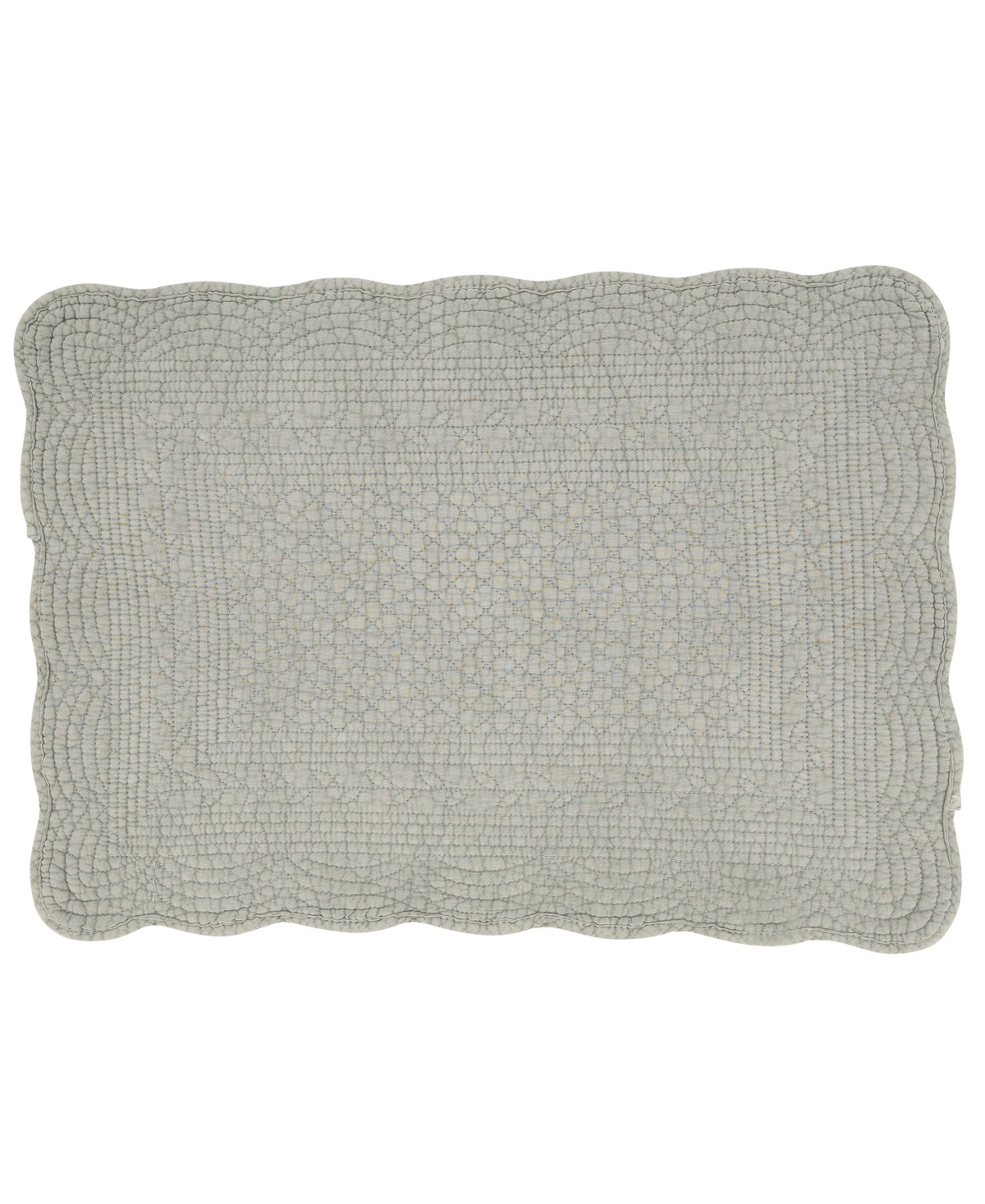 Saro Lifestyle Charming Quilted Placemat, Set Of 4 In Blue-gray