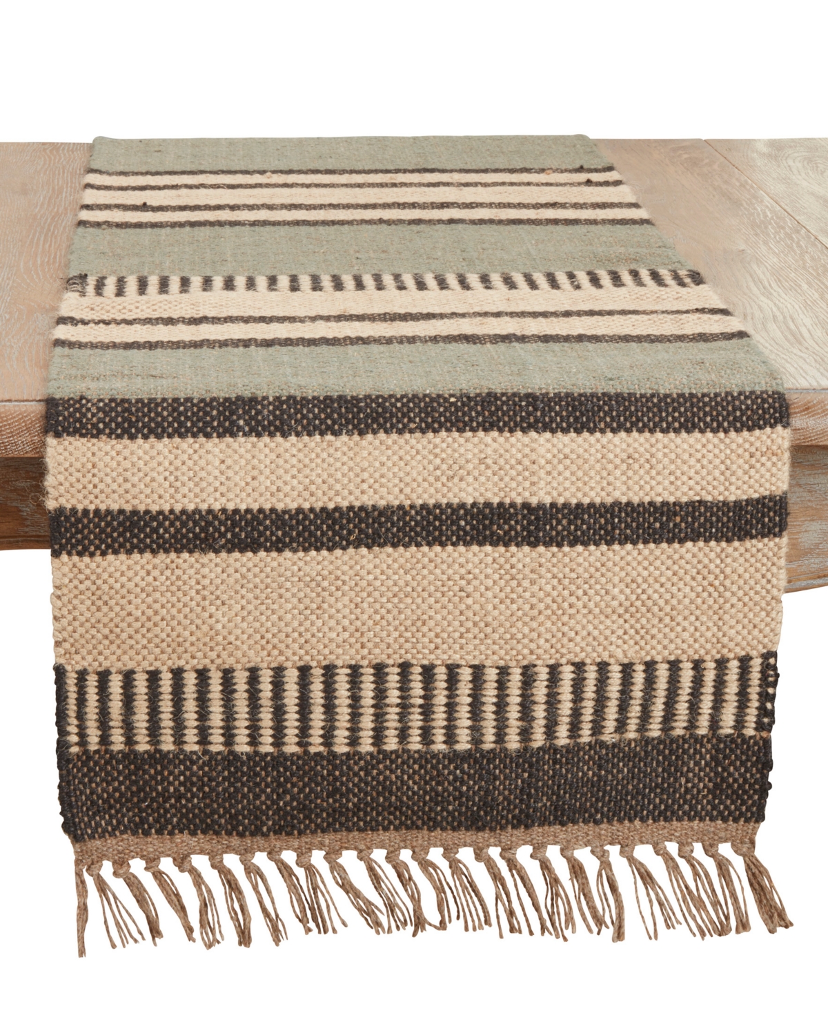 Saro Lifestyle Desert Dreamscapes Kilim Table Runner, 16" X 72" In Multi