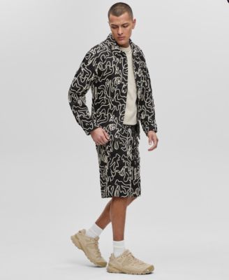 Men's Floral Embroidered Shorts, Exclusively at Macy's