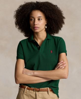 Women's Classic-Fit Mesh Polo Shirt