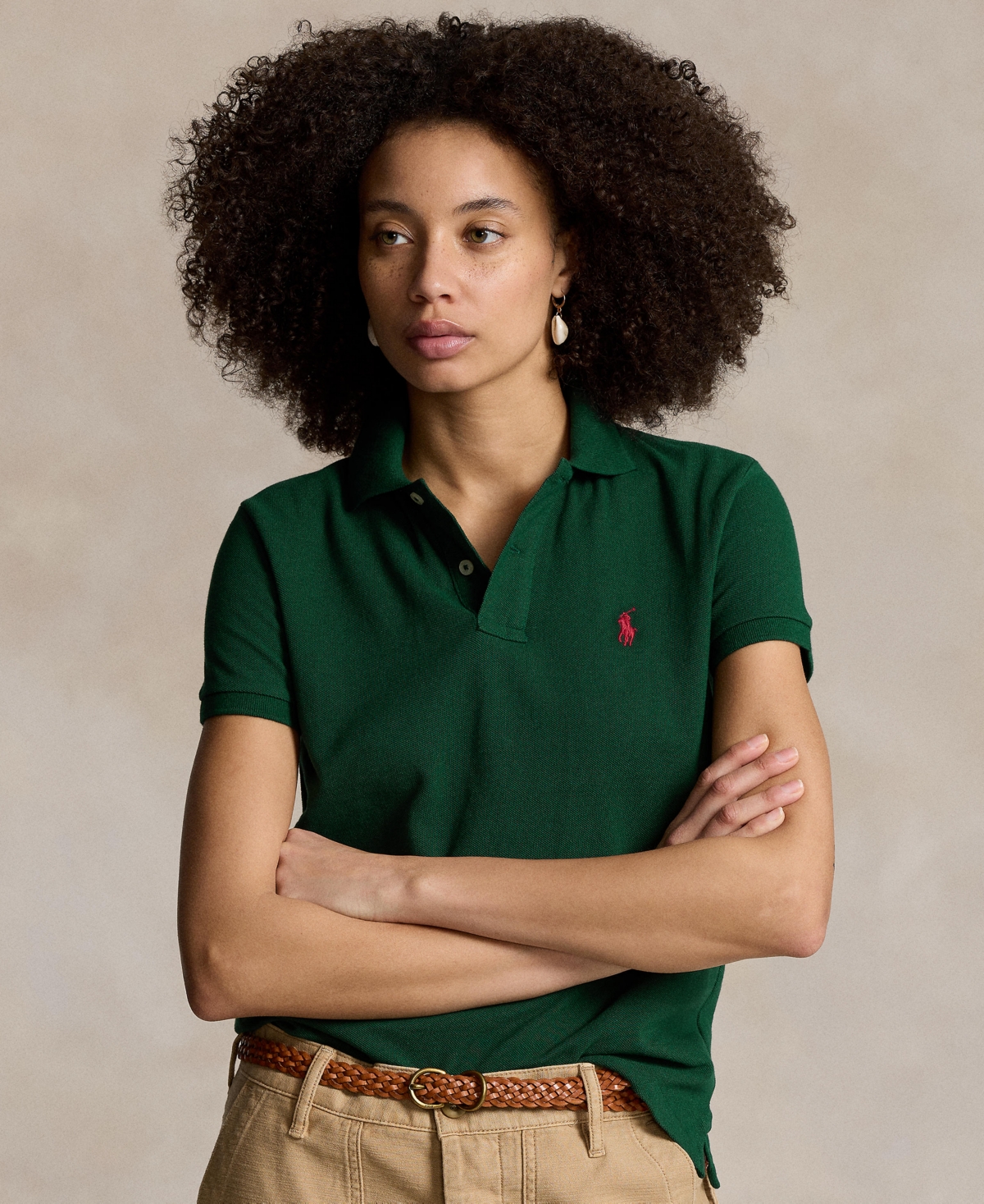 Polo Ralph Lauren Classic Fit Mesh Polo Shirt In College Green