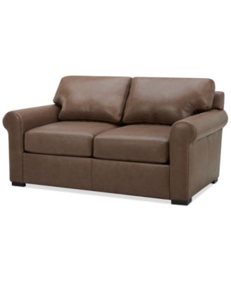 Radley Roll Arm 61" Leather Loveseat, Exclusively at Macy's