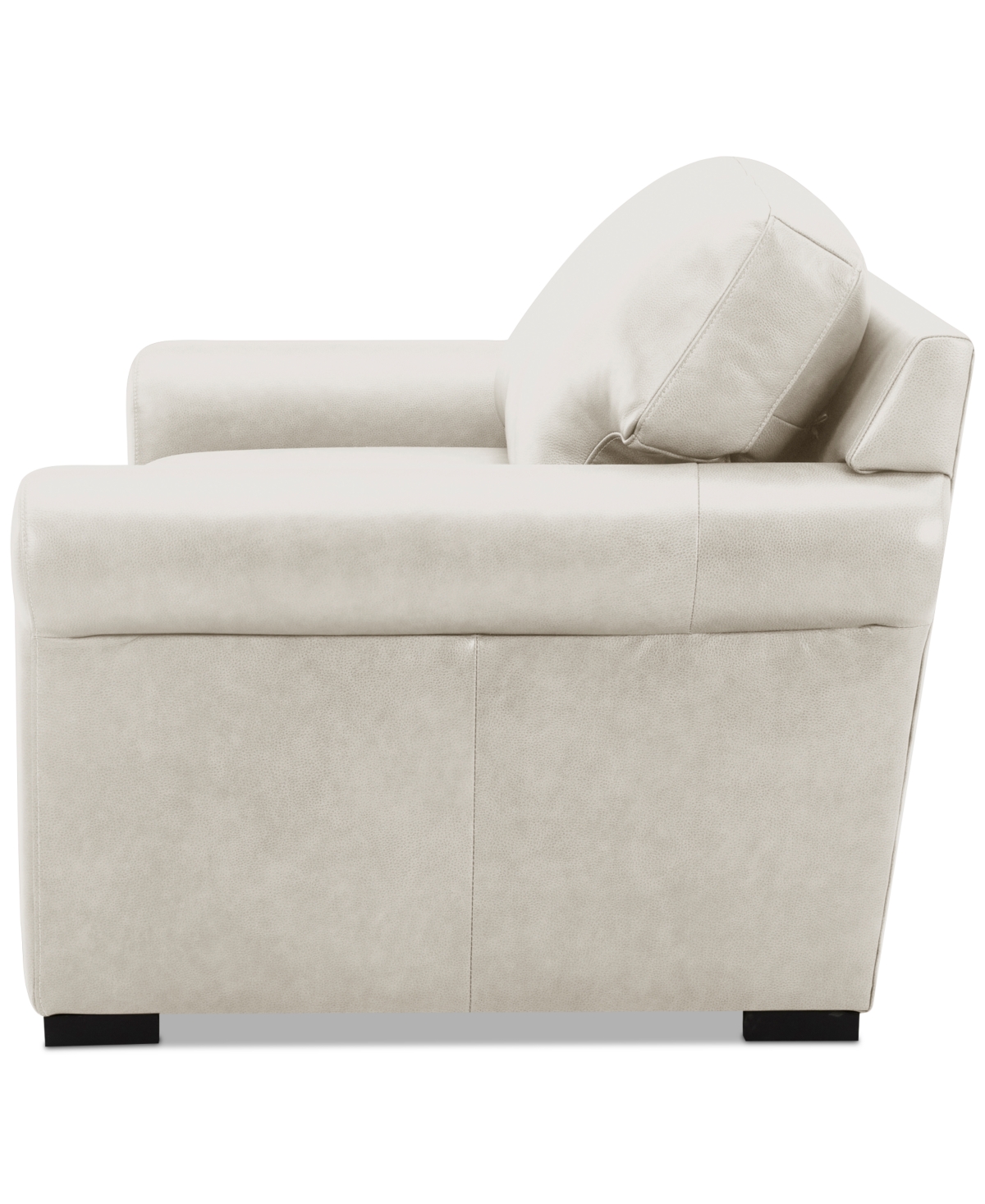 Macy's Radley 61" Leather Roll Arm Loveseat, Exclusively At  In Coconut Milk