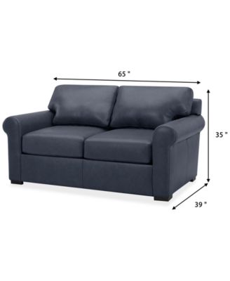 Radley Roll Arm 61" Leather Loveseat