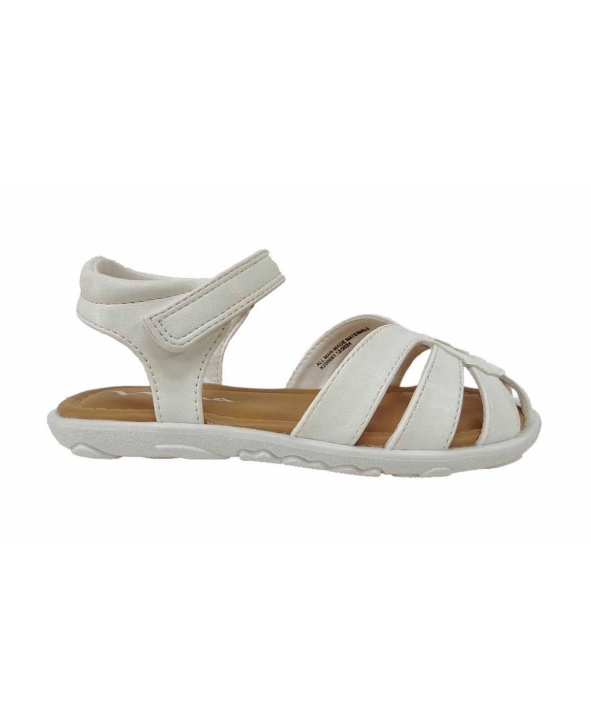 Nina Girls' Toe Caged Sandal - Toddler, Little Kid, Big Kid In White