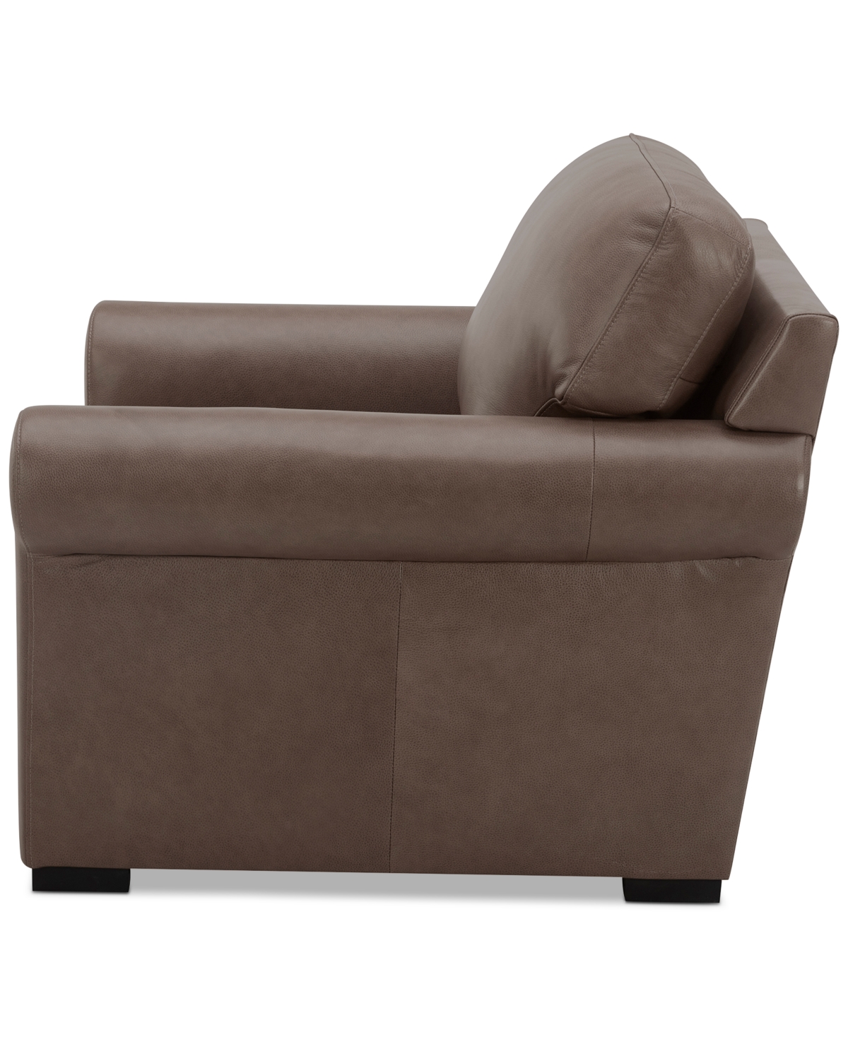 Macy's Radley 38" Leather Roll Arm Chair, Exclusively At  In Medium Brown