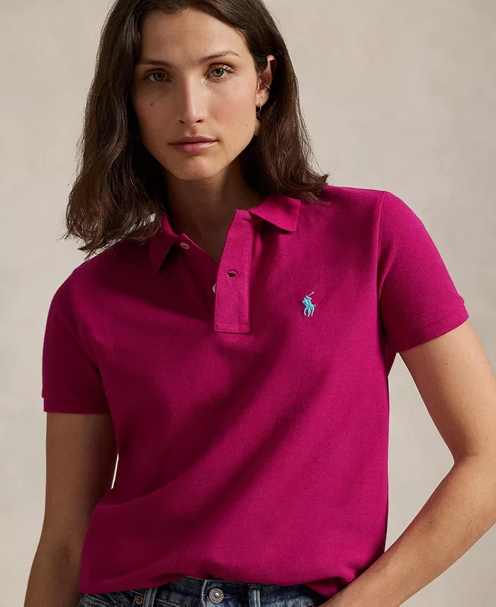 Women's Classic-Fit Mesh Polo Shirt - thumbnail 8